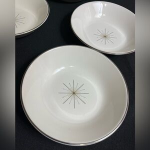 Vintage 4 mid-century modern atomic berry bowls